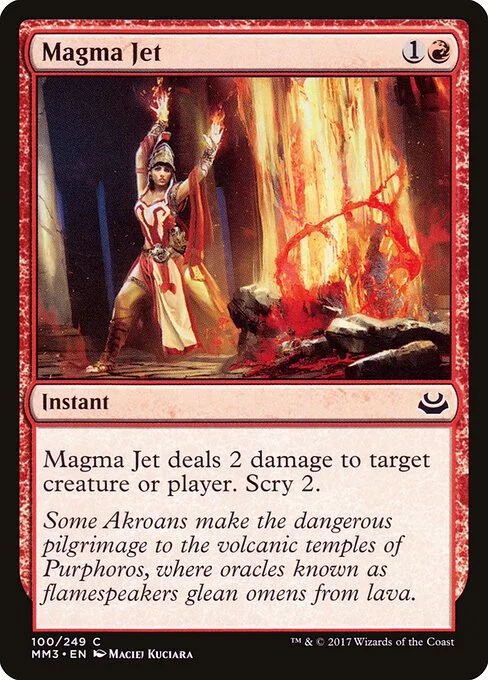 Magma Jet, carta Magic di tipo Instant illustrata da Maciej Kuciara