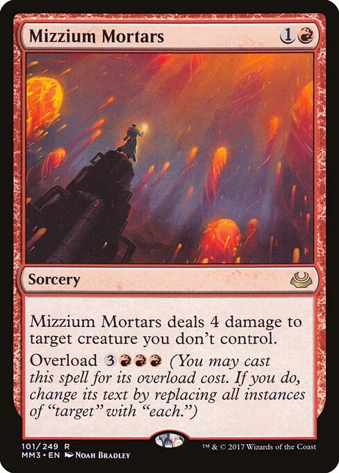 Mizzium Mortars, carta Magic di tipo Sorcery illustrata da Noah Bradley