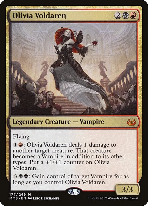 Olivia Voldaren, carta Magic di tipo Legendary Creature — Vampire illustrata da Eric Deschamps