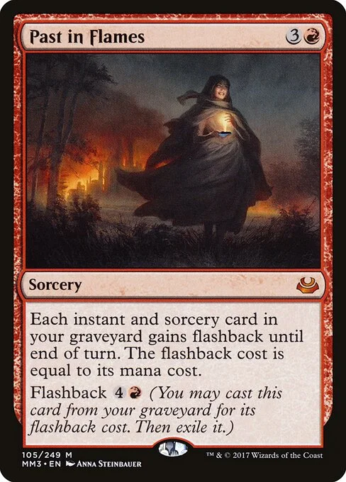 Past in Flames, carta Magic di tipo Sorcery illustrata da Anna Steinbauer
