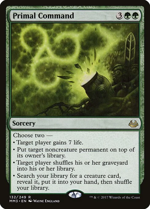 Primal Command, carta Magic di tipo Sorcery illustrata da Wayne England