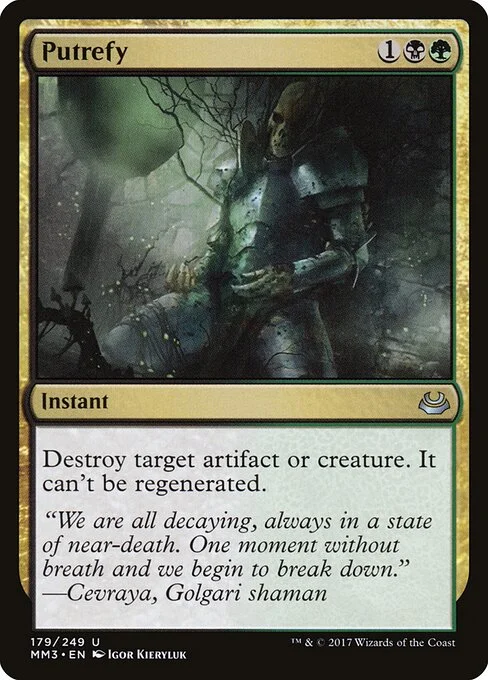 Putrefy, carta Magic di tipo Instant illustrata da Igor Kieryluk