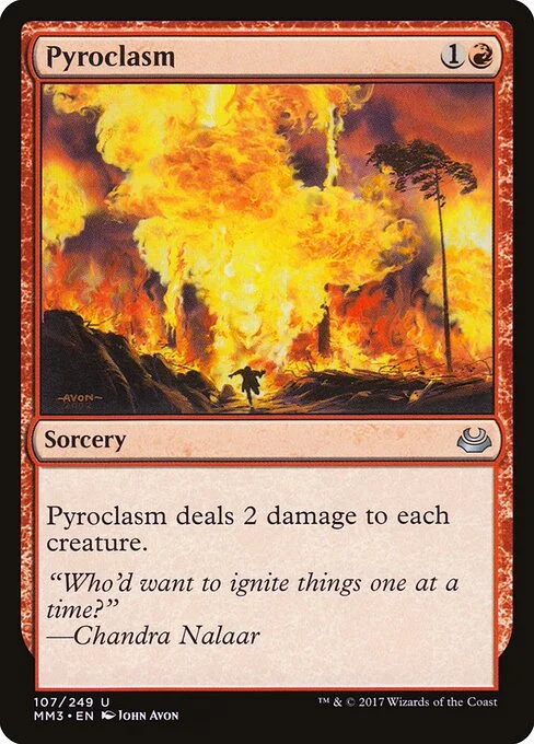 Pyroclasm, carta Magic di tipo Sorcery illustrata da John Avon