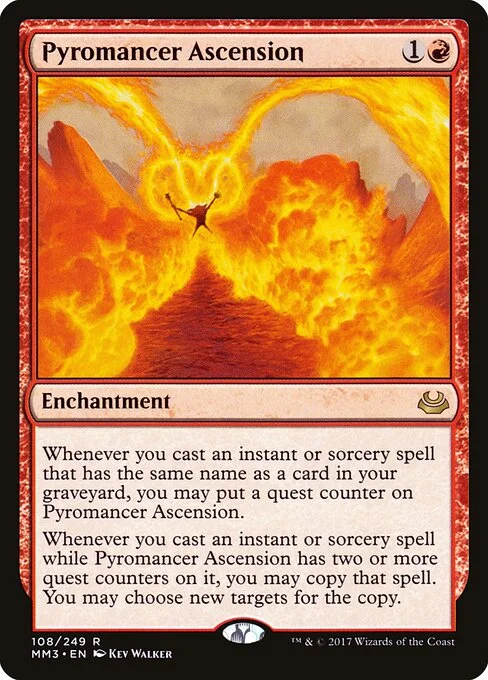 Pyromancer Ascension, carta Magic di tipo Enchantment illustrata da Kev Walker