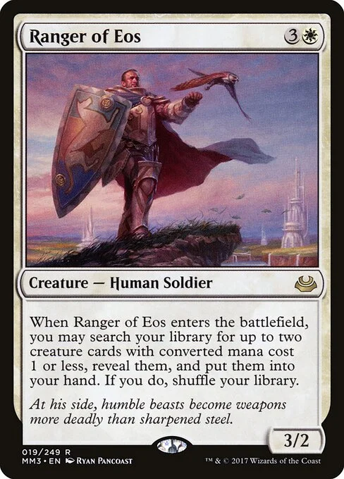 Ranger of Eos, carta Magic di tipo Creature — Human Soldier Ranger illustrata da Ryan Pancoast