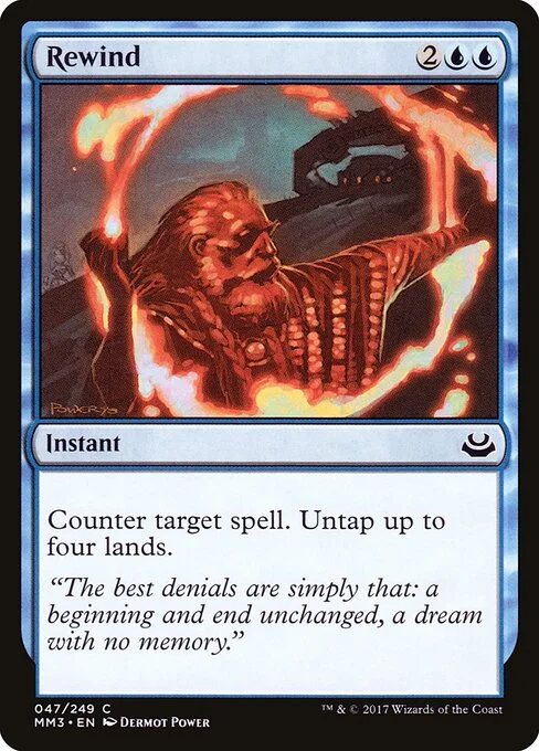 Rewind, carta Magic di tipo Instant illustrata da Dermot Power