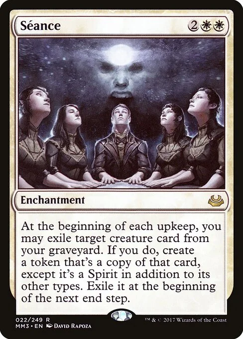 Séance, carta Magic di tipo Enchantment illustrata da David Rapoza
