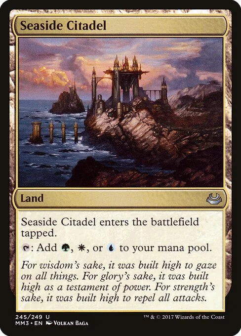 Seaside Citadel, carta Magic di tipo Land illustrata da Volkan Baǵa