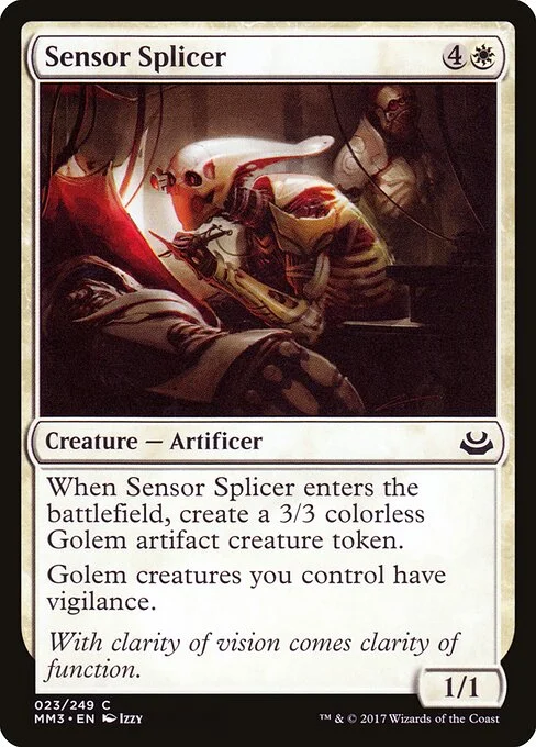 Sensor Splicer, carta Magic di tipo Creature — Phyrexian Artificer illustrata da Izzy