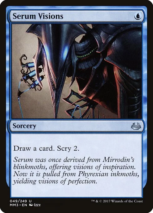 Serum Visions, carta Magic di tipo Sorcery illustrata da Izzy