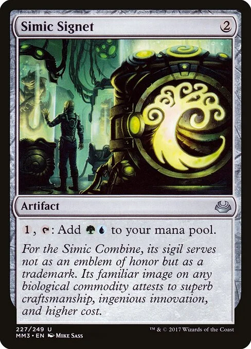 Simic Signet, carta Magic di tipo Artifact illustrata da Mike Sass