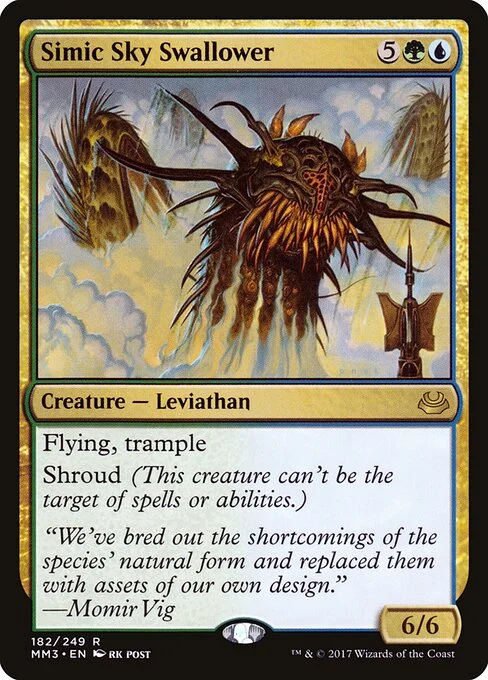 Simic Sky Swallower, carta Magic di tipo Creature — Leviathan illustrata da rk post