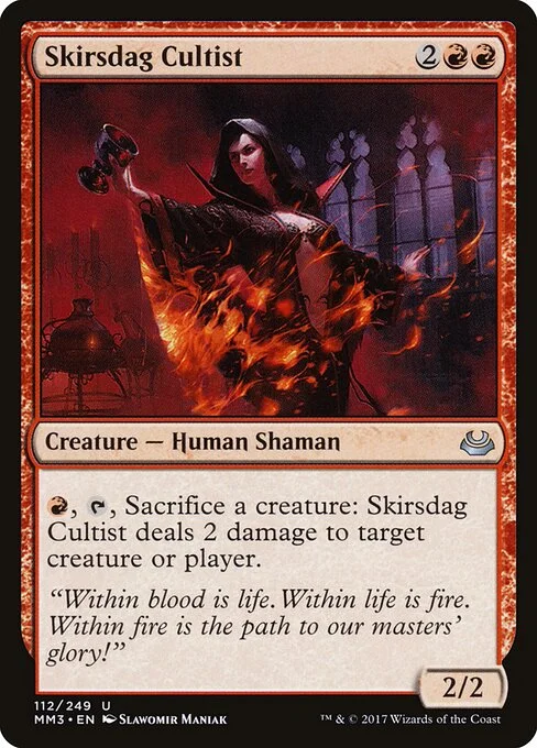 Skirsdag Cultist, carta Magic di tipo Creature — Human Shaman illustrata da Slawomir Maniak