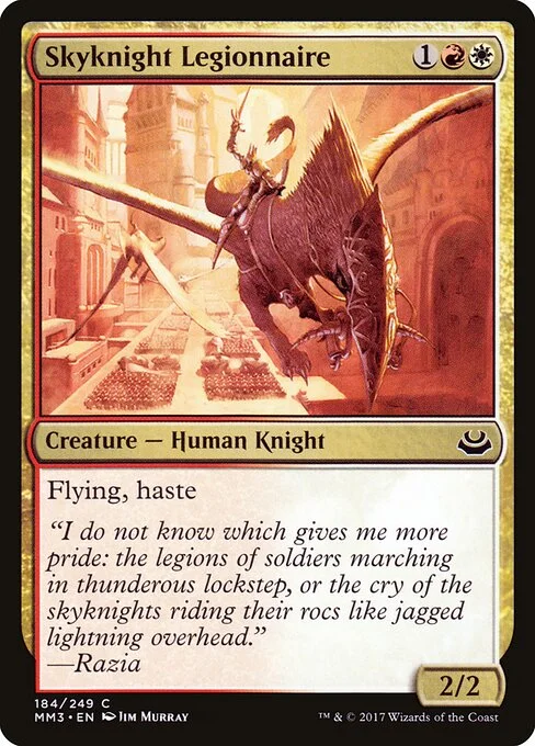 Skyknight Legionnaire, carta Magic di tipo Creature — Human Knight illustrata da Jim Murray