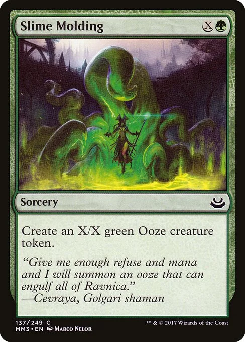 Slime Molding, carta Magic di tipo Sorcery illustrata da Marco Nelor