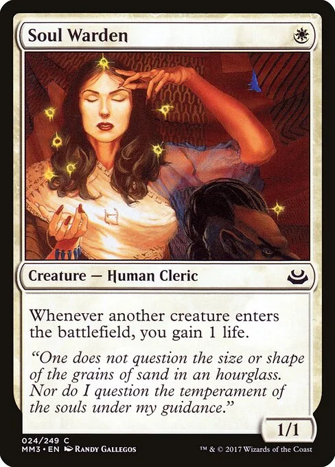Soul Warden, carta Magic di tipo Creature — Human Cleric illustrata da Randy Gallegos