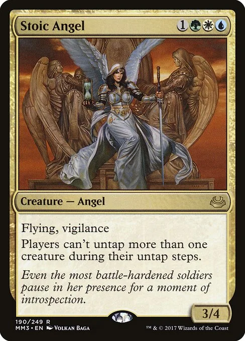 Stoic Angel, carta Magic di tipo Creature — Angel illustrata da Volkan Baǵa