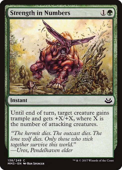 Strength in Numbers, carta Magic di tipo Instant illustrata da Ron Spencer