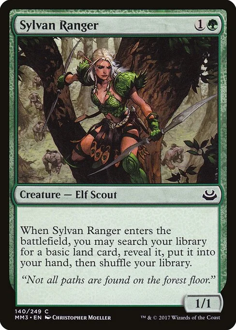 Sylvan Ranger, carta Magic di tipo Creature — Elf Scout Ranger illustrata da Christopher Moeller