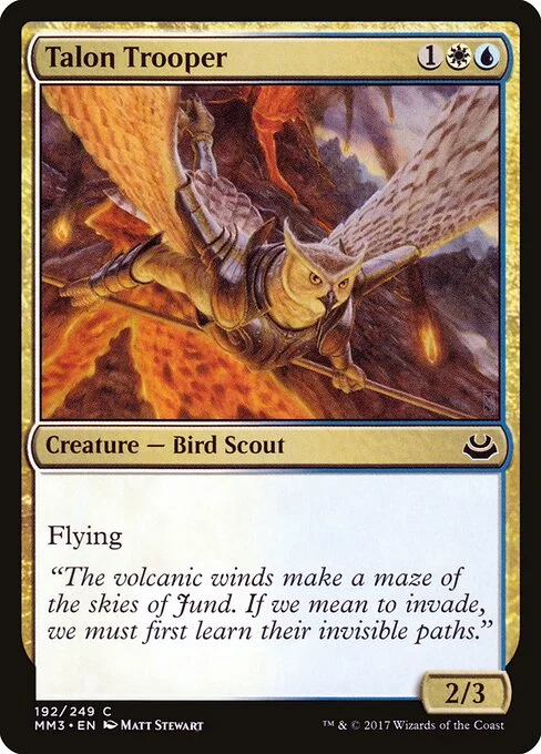 Talon Trooper, carta Magic di tipo Creature — Bird Scout illustrata da Matt Stewart