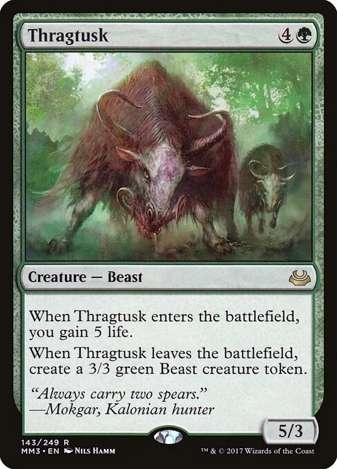 Thragtusk, carta Magic di tipo Creature — Beast illustrata da Nils Hamm