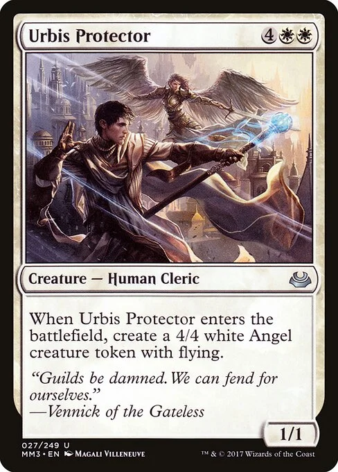Urbis Protector, carta Magic di tipo Creature — Human Cleric illustrata da Magali Villeneuve