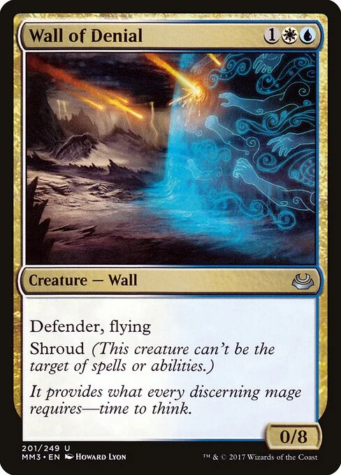 Wall of Denial, carta Magic di tipo Creature — Wall illustrata da Howard Lyon
