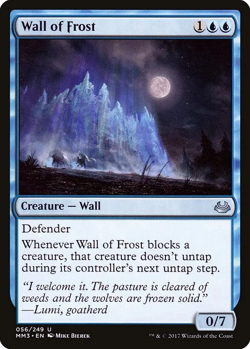 Wall of Frost, carta Magic di tipo Creature — Wall illustrata da Mike Bierek
