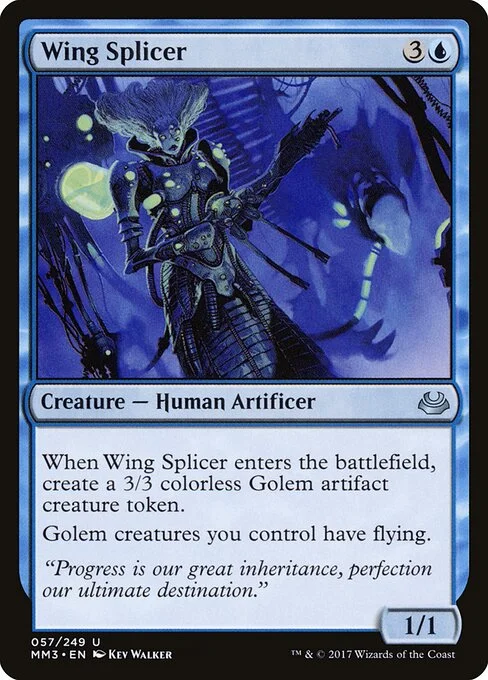 Wing Splicer, carta Magic di tipo Creature — Phyrexian Human Artificer illustrata da Kev Walker