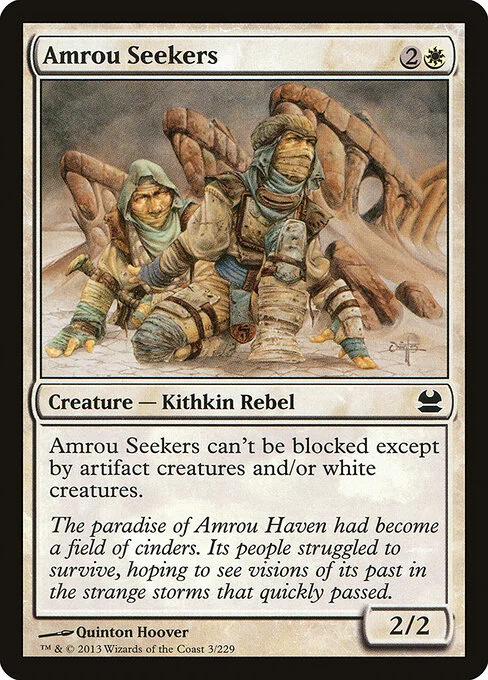 Amrou Seekers, carta Magic di tipo Creature — Kithkin Rebel illustrata da Quinton Hoover