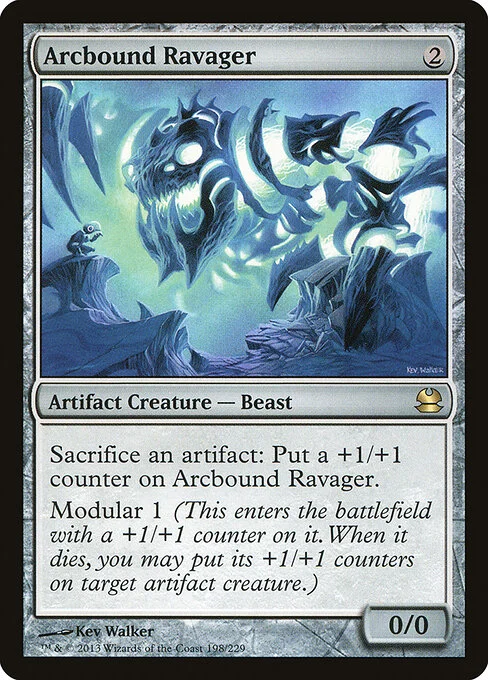Arcbound Ravager, carta Magic di tipo Artifact Creature — Beast illustrata da Kev Walker
