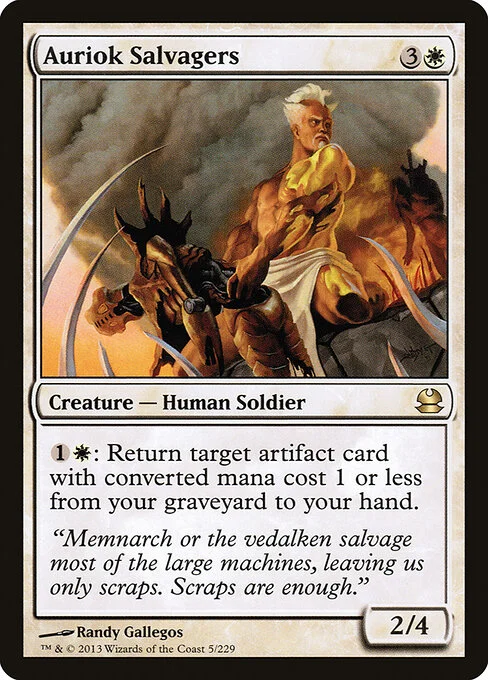 Auriok Salvagers, carta Magic di tipo Creature — Human Soldier illustrata da Randy Gallegos