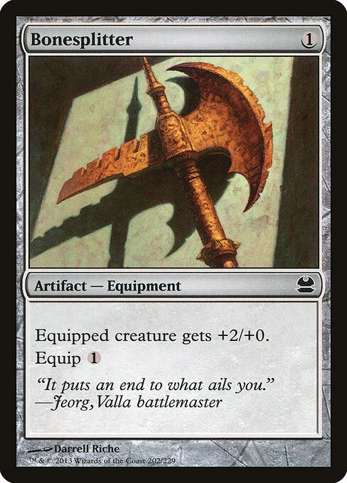 Bonesplitter, carta Magic di tipo Artifact — Equipment illustrata da Darrell Riche