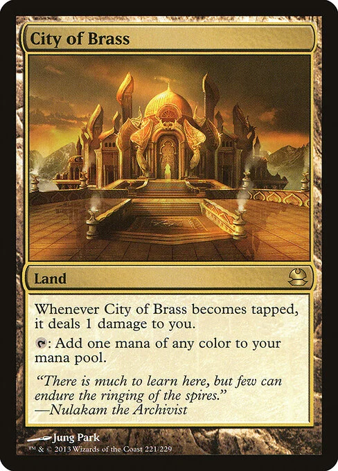 City of Brass, carta Magic di tipo Land illustrata da Jung Park