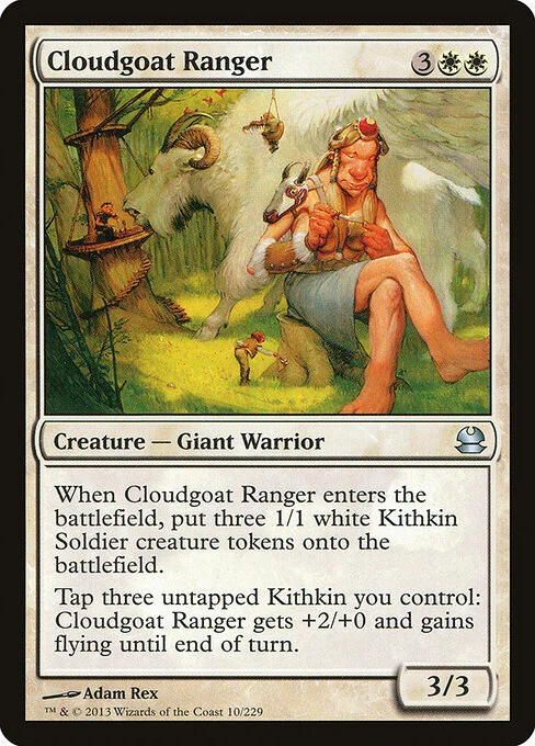 Cloudgoat Ranger, carta Magic di tipo Creature — Giant Warrior Ranger illustrata da Adam Rex