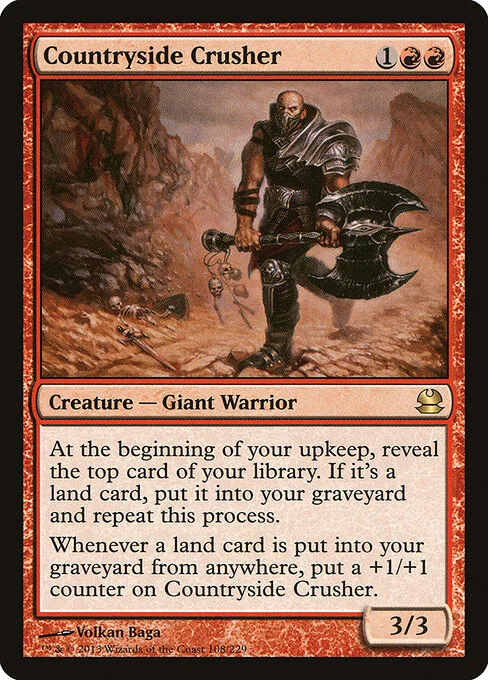 Countryside Crusher, carta Magic di tipo Creature — Giant Warrior illustrata da Volkan Baǵa