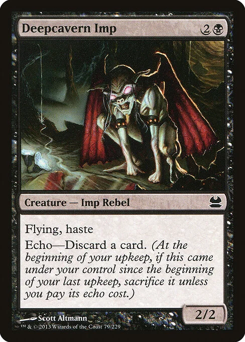 Deepcavern Imp, carta Magic di tipo Creature — Imp Rebel illustrata da Scott Altmann