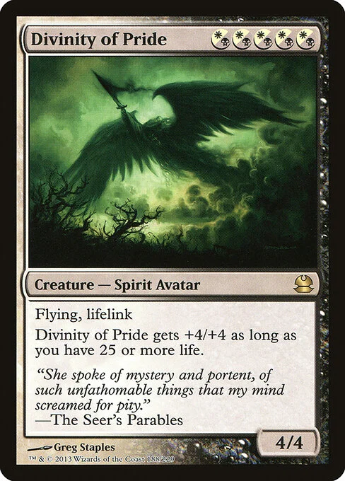 Divinity of Pride, carta Magic di tipo Creature — Spirit Avatar illustrata da Greg Staples