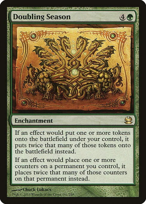 Doubling Season, carta Magic di tipo Enchantment illustrata da Chuck Lukacs