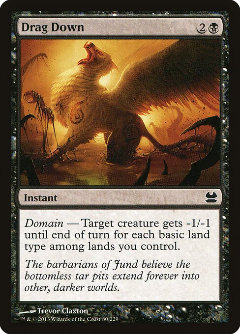 Drag Down, carta Magic di tipo Instant illustrata da Trevor Claxton
