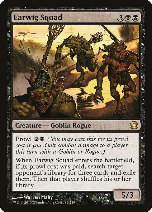 Earwig Squad, carta Magic di tipo Creature — Goblin Rogue illustrata da Warren Mahy