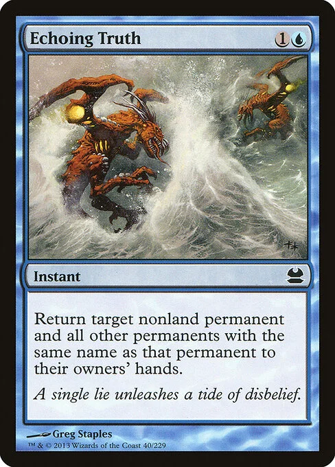 Echoing Truth, carta Magic di tipo Instant illustrata da Greg Staples