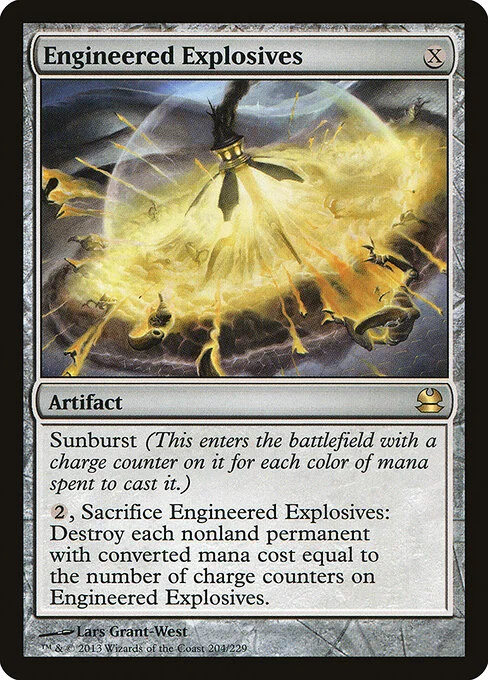 Engineered Explosives, carta Magic di tipo Artifact illustrata da Lars Grant-West
