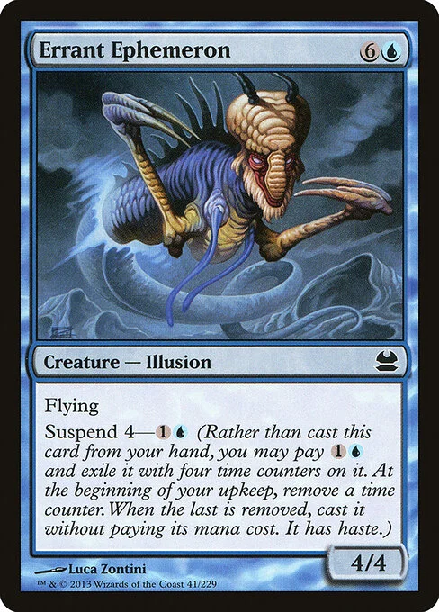 Errant Ephemeron, carta Magic di tipo Creature — Illusion illustrata da Luca Zontini