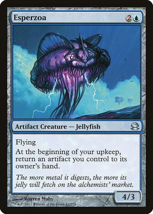 Esperzoa, carta Magic di tipo Artifact Creature — Jellyfish illustrata da Warren Mahy