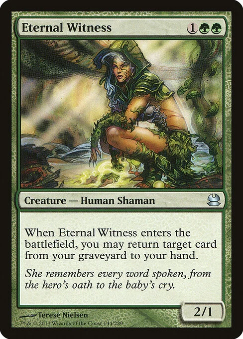 Eternal Witness, carta Magic di tipo Creature — Human Shaman illustrata da Terese Nielsen