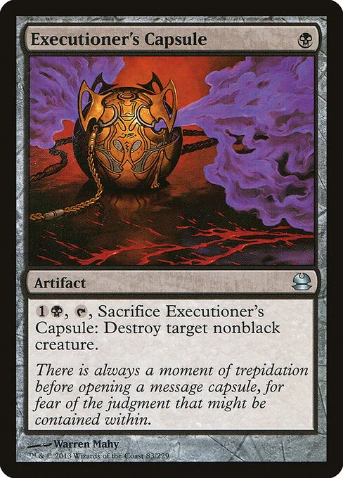 Executioner's Capsule, carta Magic di tipo Artifact illustrata da Warren Mahy