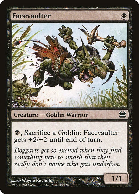 Facevaulter, carta Magic di tipo Creature — Goblin Warrior illustrata da Wayne Reynolds