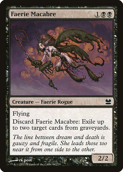 Faerie Macabre, carta Magic di tipo Creature — Faerie Rogue illustrata da rk post
