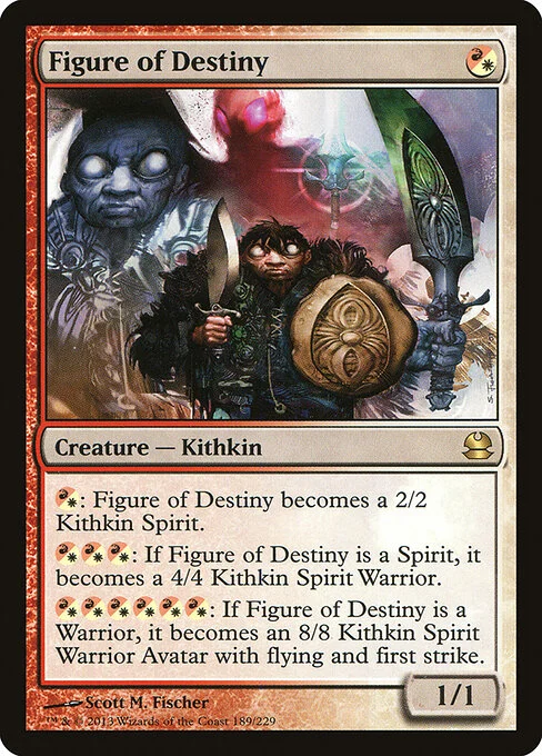 Figure of Destiny, carta Magic di tipo Creature — Kithkin illustrata da Scott M. Fischer